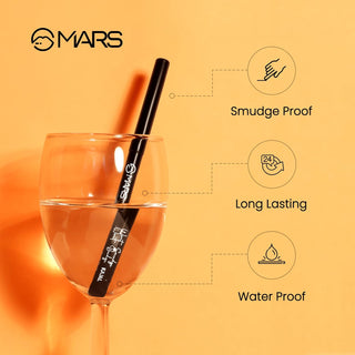 MARS won't Smudge Long Lasting Waterproof Super Black Kajal (Jet Black, 0.35 g)