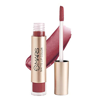 MARS Matte Lip Color | Highly pigmented | Feather Light & Long Lasting | Stays Upto 10 Hr | Non-Transfer & Waterproof Liquid Lipstick for women 4.5 ml (Item Code: 185)