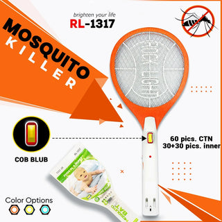 Adbeni Imported Electric Mosquito Racket | Rechargeable Bug Zapper, Fly Killer & Insect Repellent Racket for Home, Outdoor, & Travel | 3-Layer Safety Protection