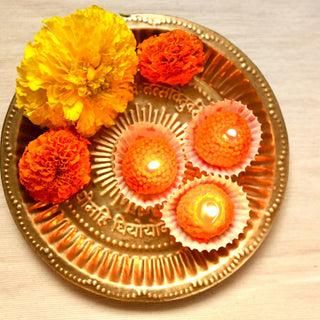 Adbeni Imported Unique Laddu Shape Wax Candles | Perfect for Diwali Home Decor, Festivals & Party (Item Code: 431)