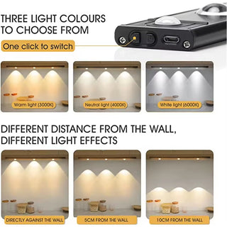 Imported Motion Sensor Night Decor Light Rechargeable LED Wireless Ultra Thin Wine Color Light For Kitchen Cabinet Bedroom Indoor Lighting (Item Code: 438)