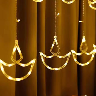 Adbeni Imported LED Diya Curtain Lights | Versatile Decoration for Diwali, Mandir & Home (Item Code: 404)