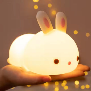 Adbeni Imported RGB Remote Control Rabbit LED Night Light | Dimming Touch Sensor Silicone Bunny Lamp for Kids Home Decor & Festivals (Item Code: 481)