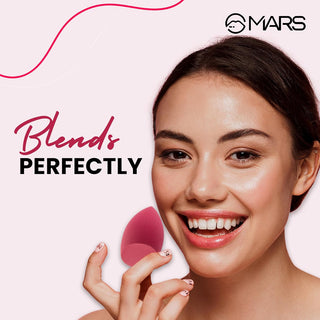 MARS Master Blender for Makeup | Dual-Sided Excellence | Flat for Precision | Premium Material | Durable | Less Product Absorption | Slant Shaped For Even Application