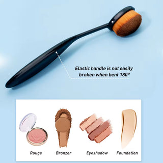 Imported Oval Makeup Brush, Foundation, Face Powder Blusher Brush | Contour Concealer Bending Cosmetic Brushes Tool (Item Code: 190)