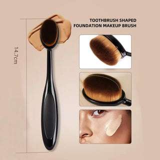 Imported Oval Makeup Brush, Foundation, Face Powder Blusher Brush | Contour Concealer Bending Cosmetic Brushes Tool (Item Code: 190)