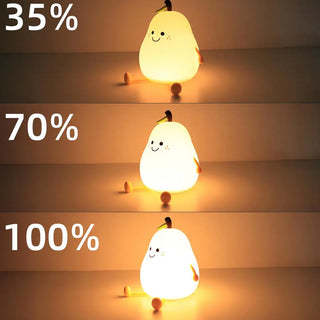 Adbeni Imported Usb Rechargeable Silicone Pear Shaped LED Night Light for Kids - Bedside Lamp & Diwali Gift  (Item Code: 482)