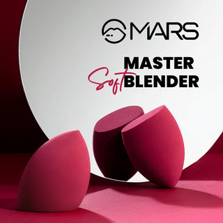 MARS Master Blender for Makeup | Dual-Sided Excellence | Flat for Precision | Premium Material | Durable | Less Product Absorption | Slant Shaped For Even Application