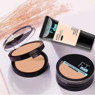 Adbeni Imported Seamless Glow Makeup Combo | Foundation & Compact Powder | Lightweight, Full Coverage & Long-Lasting Matte Finish