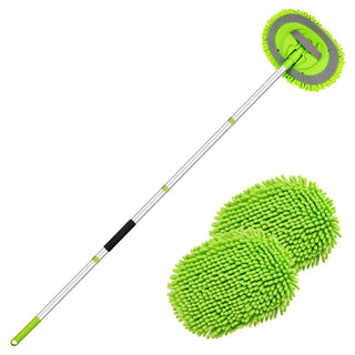 Adbeni Imported 180° Rotating Microfiber 2 in 1 Mop Brush for Car Washing | Adjustable Telescopic Chenille Car Cleaning Mop Kit (Item Code: 421)